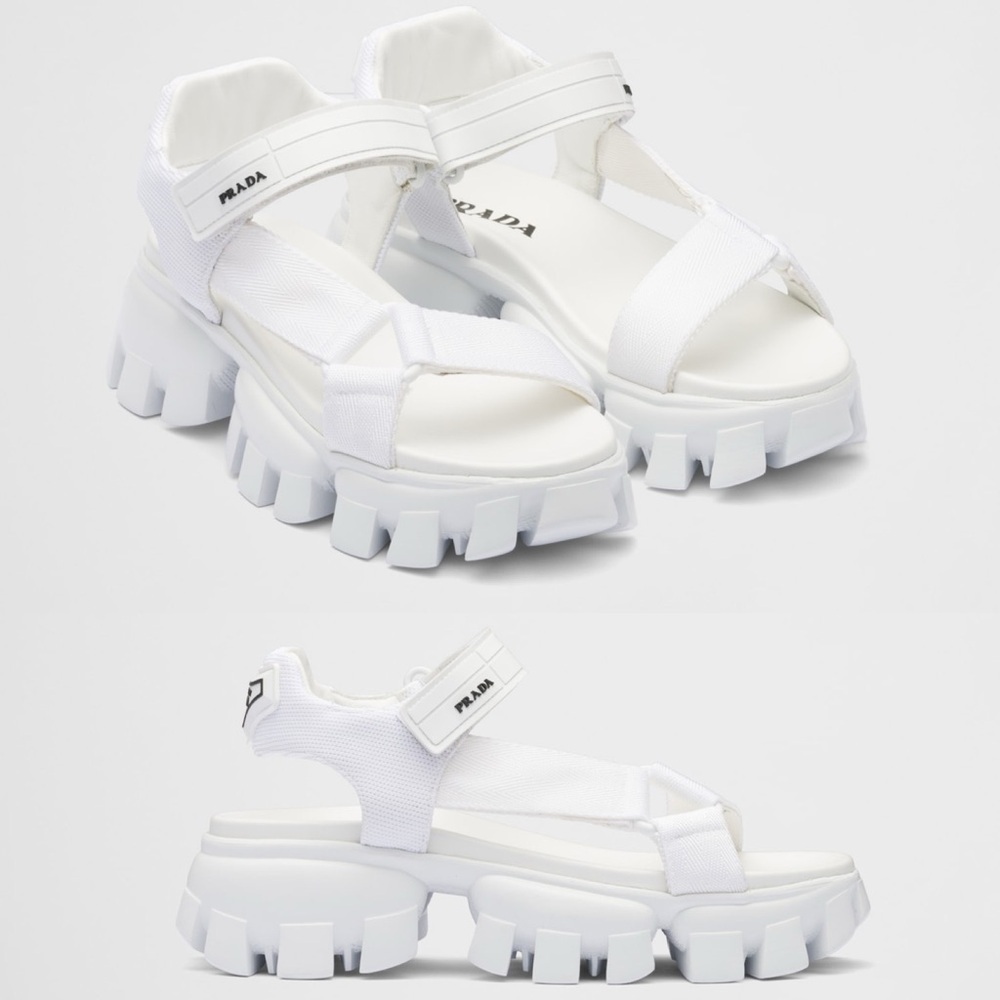PRADA Authentic Sporty Woven Nylon Tape Sandals - Picture 3 of 16